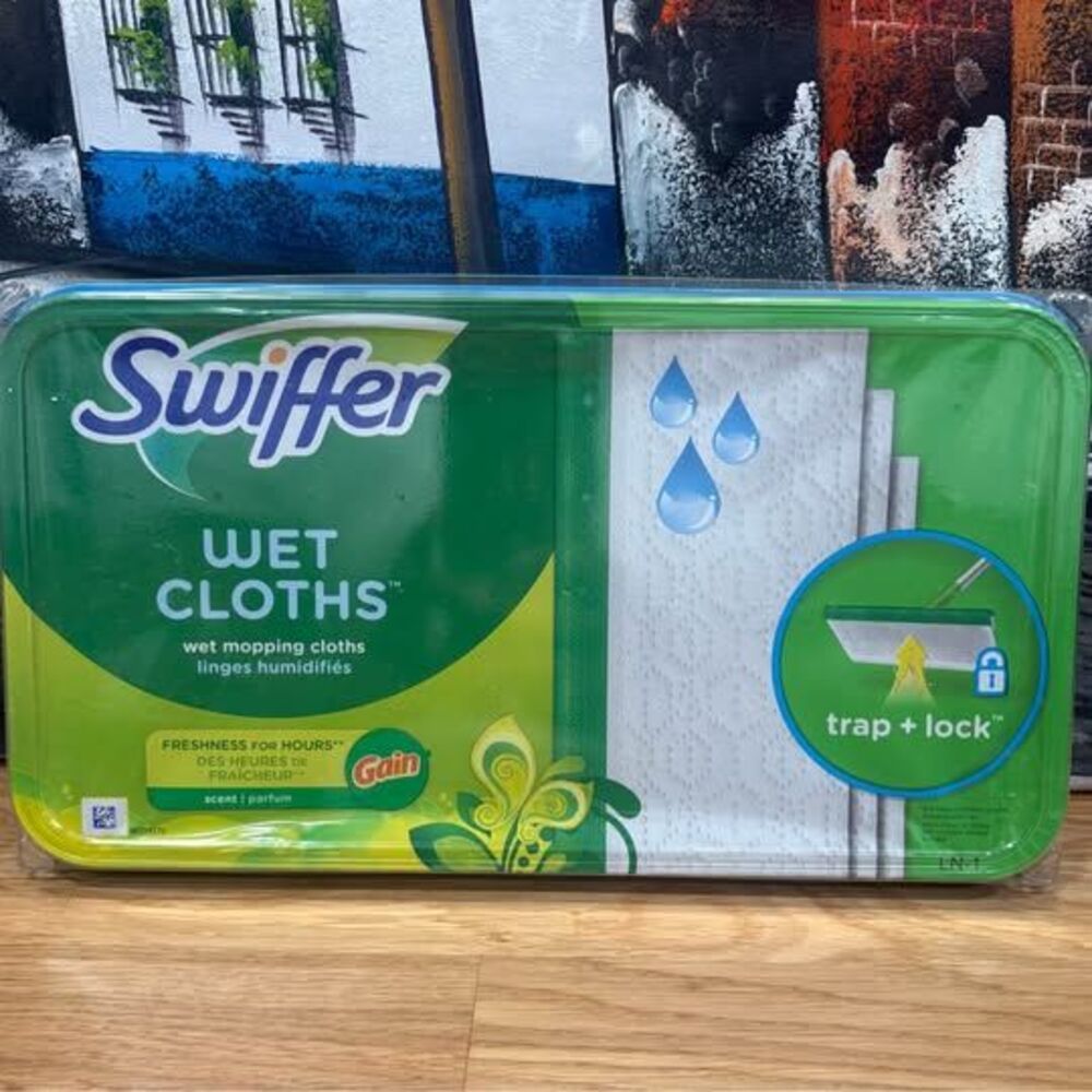 Swiffer Wet Mopping Cloths, Gain Scent – 12 Count